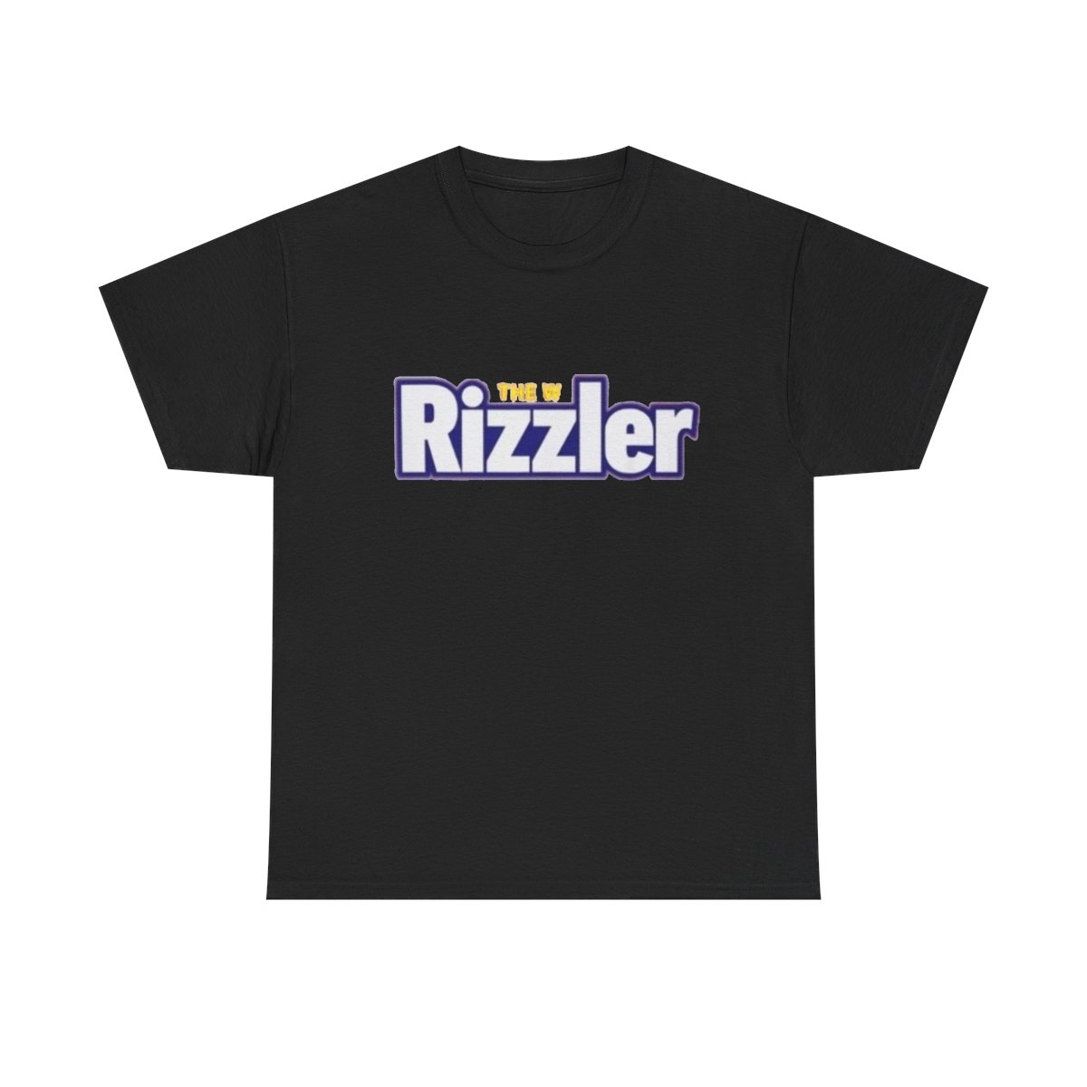The Rizzler Tee | Retro Logo, Bold Typography, Black Shirt Big Justice & A.J. Befumo - Official apparel merchandise