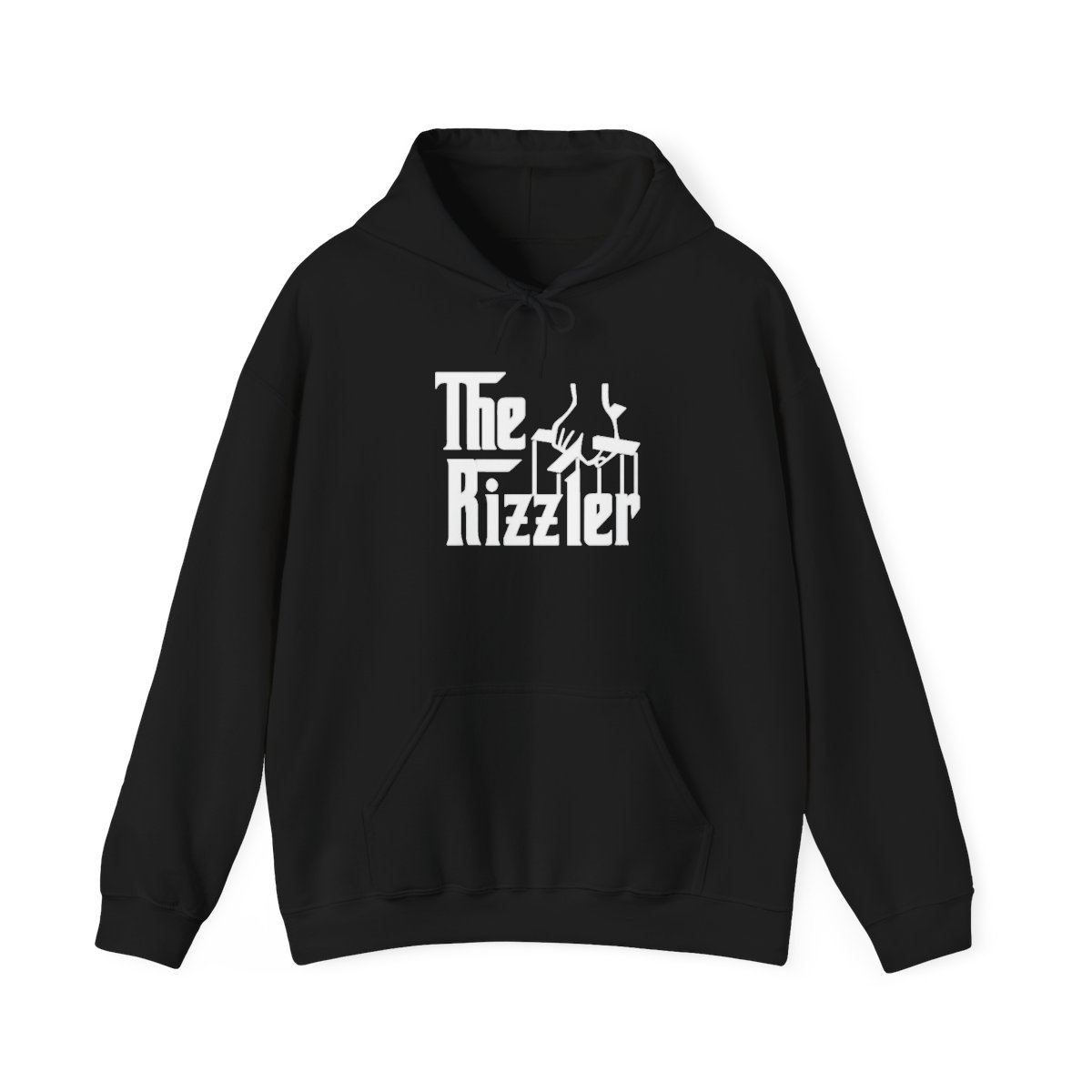 The Rizzler hoodie | Mafia Hand Puppet Logo, Vintage Mob Font Big Justice & A.J. Befumo