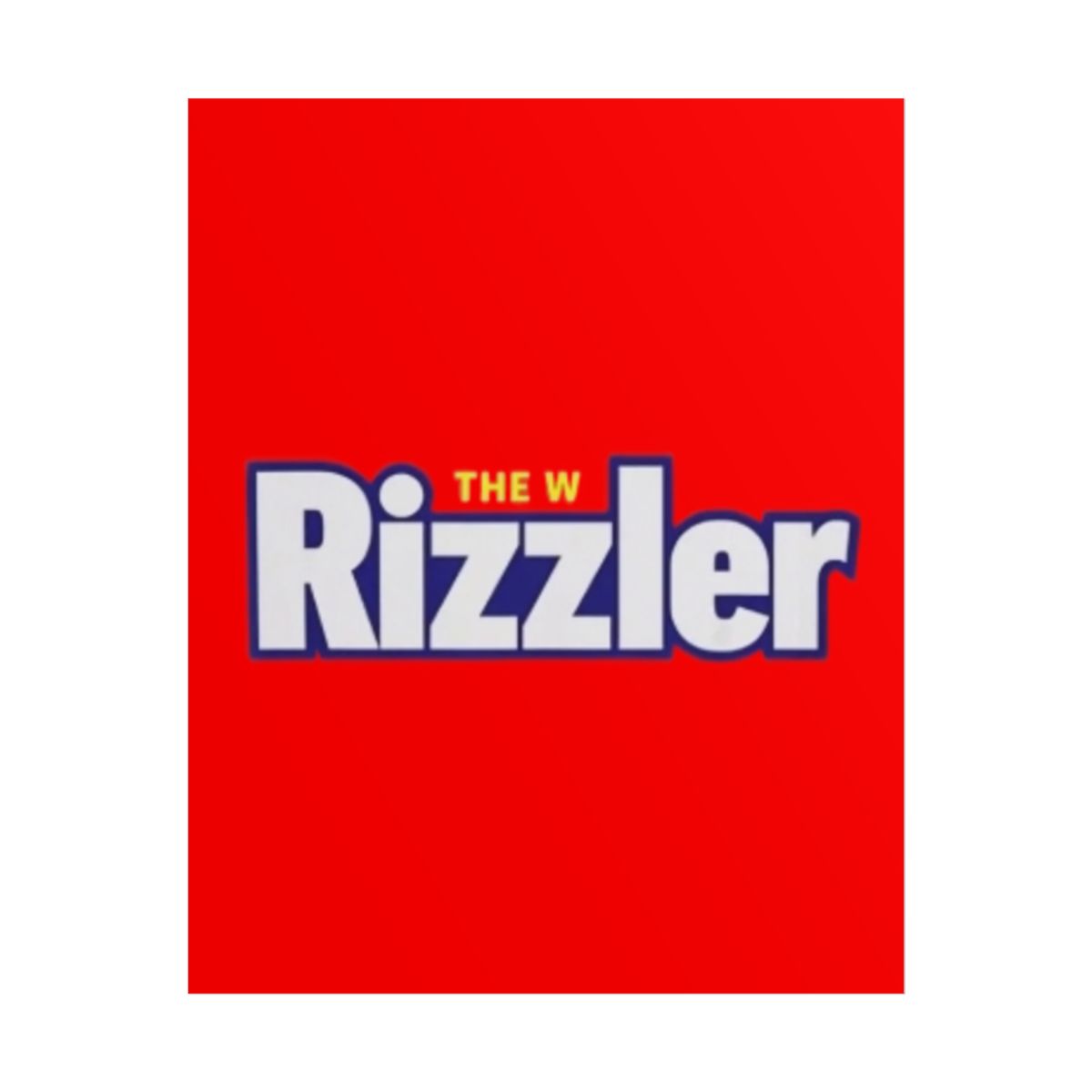 Rizzler Logo Rolled Poster | Bold Red Graphic Wall Art Big Justice & A.J. Befumo - alternate angle 1, merchandise